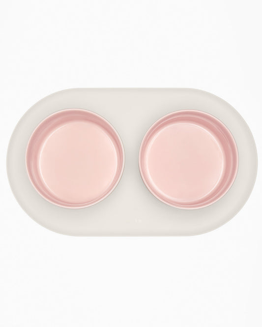 Premium Dog Dining Set – Ceramic Bowl & Silicone Mat
