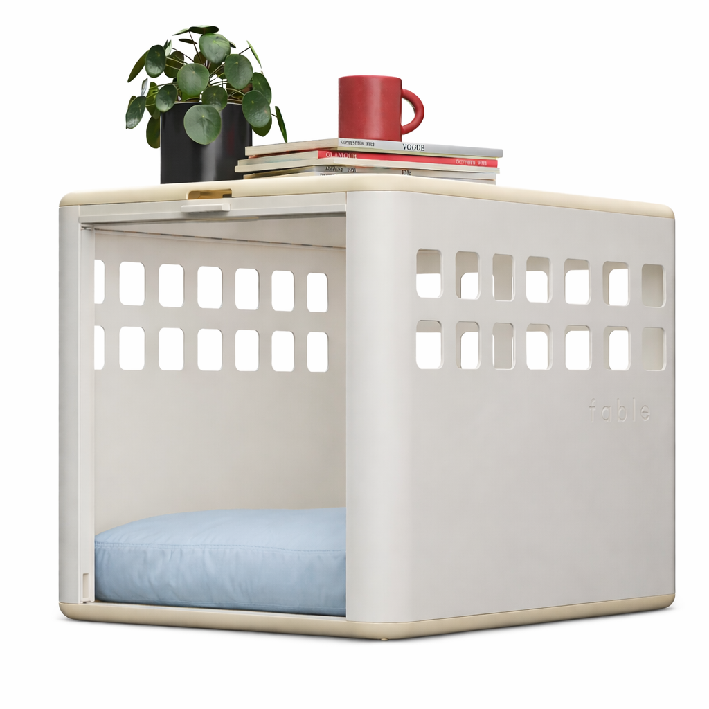 Modern Dog Crate & Side Table – 2 in 1